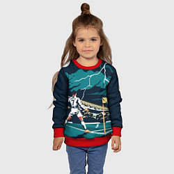 Свитшот детский Ronaldo lightning, цвет: 3D-красный — фото 2
