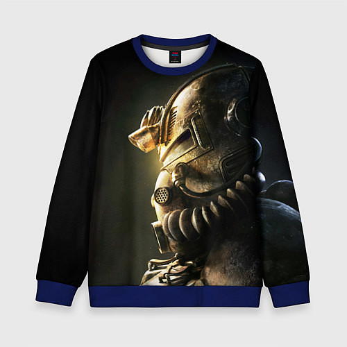 Детский свитшот Армированный шлем / 3D-Синий – фото 1