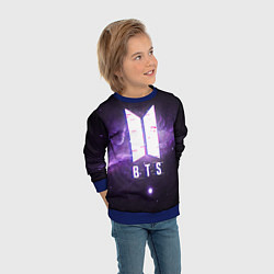 Свитшот детский BTS: Violet Space, цвет: 3D-синий — фото 2