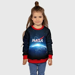 Свитшот детский NASA: Sunrise Earth, цвет: 3D-красный — фото 2
