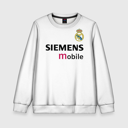 Детский свитшот FC Real Madrid: Zidane Retro / 3D-Белый – фото 1