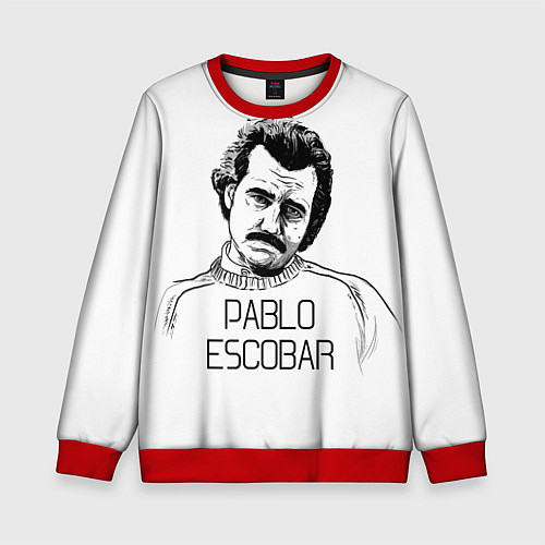 Детский свитшот Pablo Escobar / 3D-Красный – фото 1