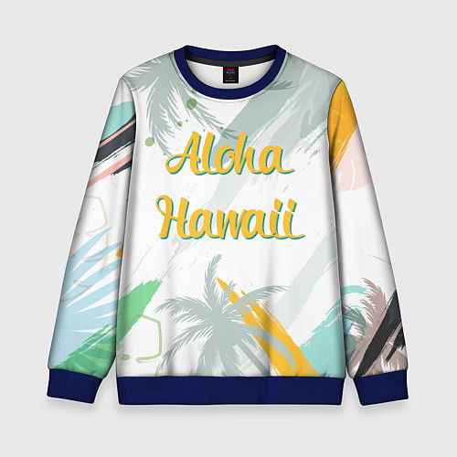 Детский свитшот Aloha Hawaii / 3D-Синий – фото 1