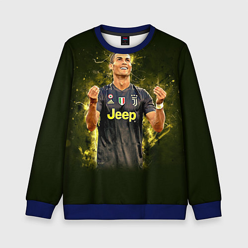 Детский свитшот Ronaldo: Juve Sport / 3D-Синий – фото 1