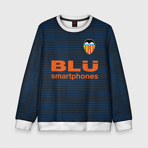 Детский свитшот FC Valencia: Away 2018 / 3D-Белый – фото 1