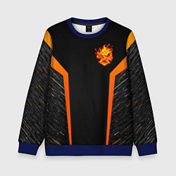 Свитшот детский Cyberpunk 2077: Samurai Style, цвет: 3D-синий