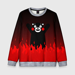 Детский свитшот Kumamon: Hell Flame