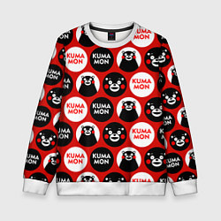 Свитшот детский Kumamon Pattern, цвет: 3D-белый