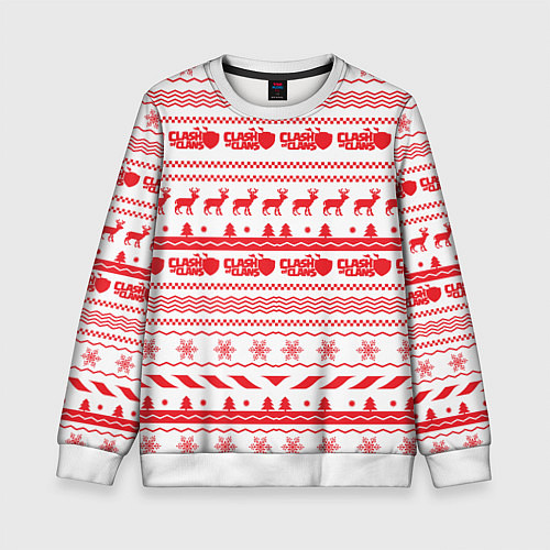 Детский свитшот Clash of Clans: NY Pattern / 3D-Белый – фото 1