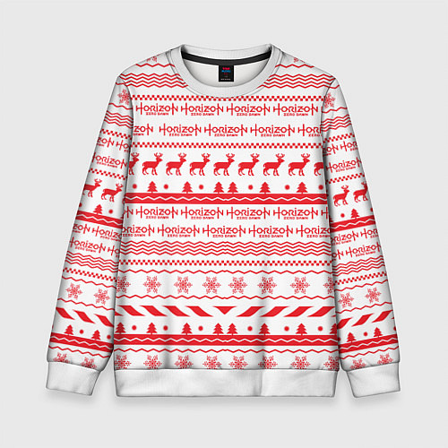 Детский свитшот Horizon Zero Dawn: New Year / 3D-Белый – фото 1