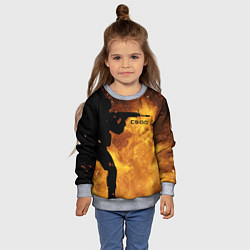 Свитшот детский CS:GO Dark Fire, цвет: 3D-меланж — фото 2