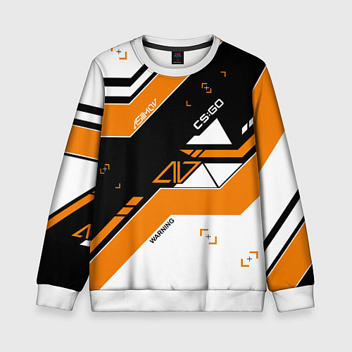 Детский свитшот CS:GO Asiimov Inverted / 3D-Белый – фото 1