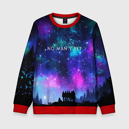 Детский свитшот No Man's Sky: Space Vision / 3D-Красный – фото 1