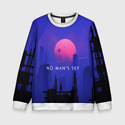 Свитшот детский No Man's Sky: Night, цвет: 3D-белый
