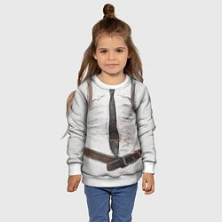 Свитшот детский Рубаха PUBG с галстуком, цвет: 3D-белый — фото 2