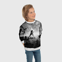 Свитшот детский Horizon Zero Dawn: Dark Runner, цвет: 3D-белый — фото 2
