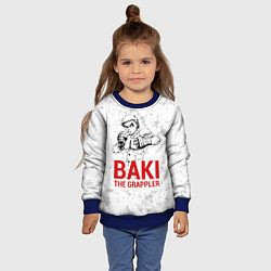 Свитшот детский Baki the Grappler, цвет: 3D-синий — фото 2