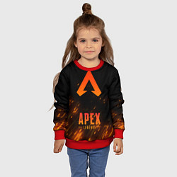 Свитшот детский Apex Legends: Orange Flame, цвет: 3D-красный — фото 2