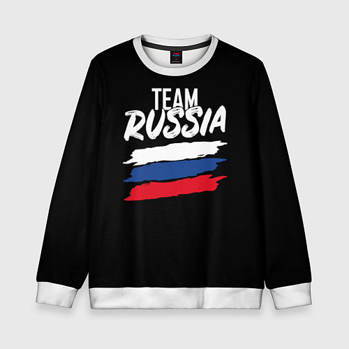 Детский свитшот Team Russia / 3D-Белый – фото 1