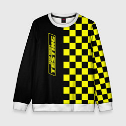 Свитшот детский Testing ASAP Rocky: Yellow Grid, цвет: 3D-белый