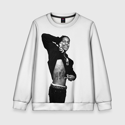 Детский свитшот ASAP Rocky: White Fashion / 3D-Белый – фото 1