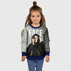 Свитшот детский FACE: Slime, цвет: 3D-синий — фото 2