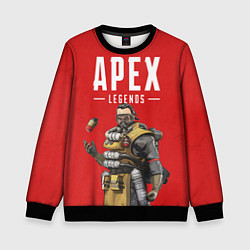 Свитшот детский Apex Legends: Red Caustic, цвет: 3D-черный