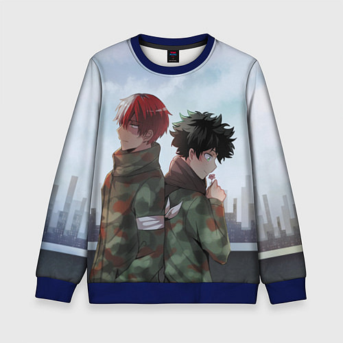 Детский свитшот Моя Геройская Академия / 3D-Синий – фото 1