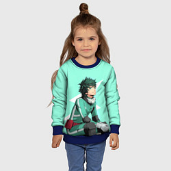 Свитшот детский Мидория Изуку, цвет: 3D-синий — фото 2