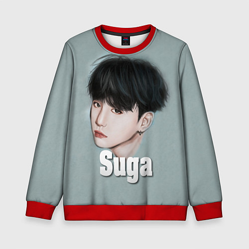 Детский свитшот BTS Suga / 3D-Красный – фото 1