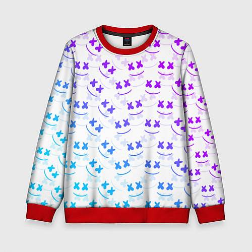 Детский свитшот Marshmello: Light Neon / 3D-Красный – фото 1