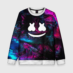 Свитшот детский Marshmello NEON, цвет: 3D-белый