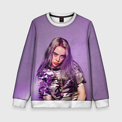 Свитшот детский Billie Eilish: Violet Fashion, цвет: 3D-белый