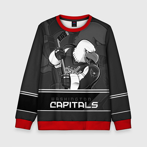 Детский свитшот Washington Capitals: Mono / 3D-Красный – фото 1