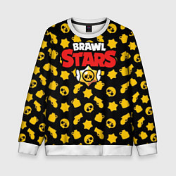 Свитшот детский Brawl Stars: Yellow Style, цвет: 3D-белый