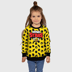 Свитшот детский Brawl Stars: Yellow & Black, цвет: 3D-черный — фото 2