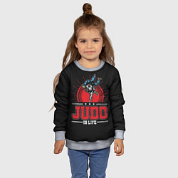 Свитшот детский Judo is life, цвет: 3D-меланж — фото 2