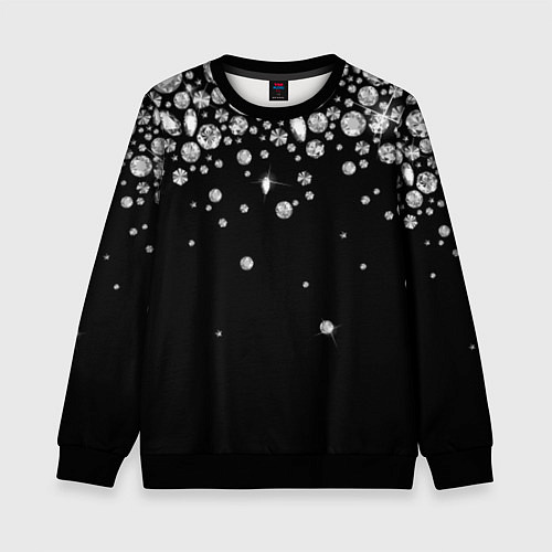 Детский свитшот Бриллиантовый дождь / 3D-Черный – фото 1