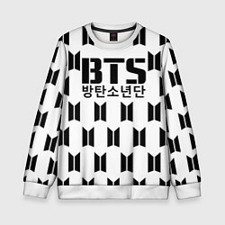 Свитшот детский BTS: White Pattern, цвет: 3D-белый