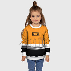 Свитшот детский Muse: Orange Mood, цвет: 3D-белый — фото 2