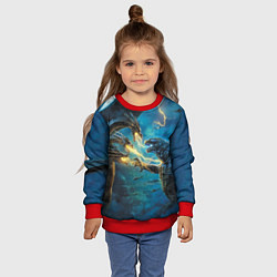 Свитшот детский Godzilla Rage, цвет: 3D-красный — фото 2