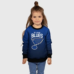 Свитшот детский St Louis Blues, цвет: 3D-черный — фото 2
