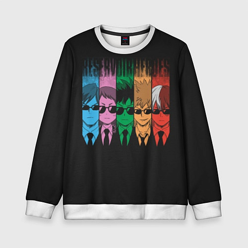 Детский свитшот My Hero Academia герои / 3D-Белый – фото 1