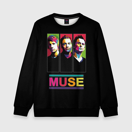 Детский свитшот Muse pop-art / 3D-Черный – фото 1