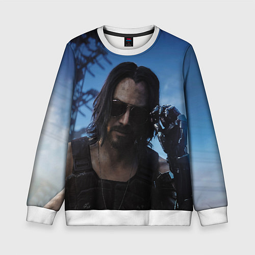 Детский свитшот Киану Ривз / 3D-Белый – фото 1