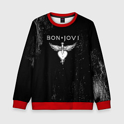 Свитшот детский Bon Jovi, цвет: 3D-красный