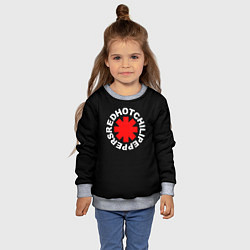Свитшот детский Red Hot chili peppers logo on black, цвет: 3D-меланж — фото 2