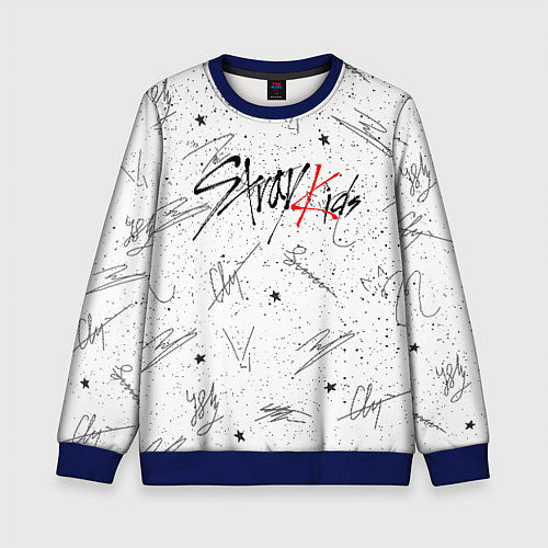 Детский свитшот STRAY KIDS АВТОГРАФЫ / 3D-Синий – фото 1