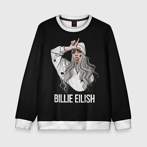 Детский свитшот BILLIE EILISH / 3D-Белый – фото 1