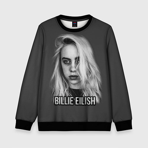 Детский свитшот BILLIE EILISH / 3D-Черный – фото 1